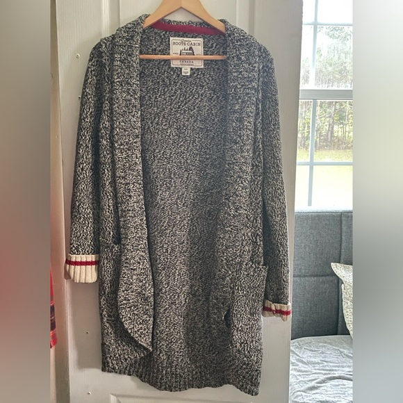 Roots Cabin Salt and Pepper cardigan - Picture 1 of 3